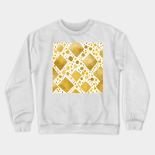 Geometric golden pattern Crewneck Sweatshirt by mooonthemoon